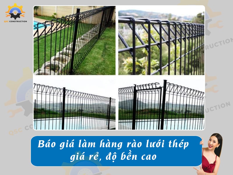Báo giá làm hàng rào lưới thép giá rẻ, độ bền cao