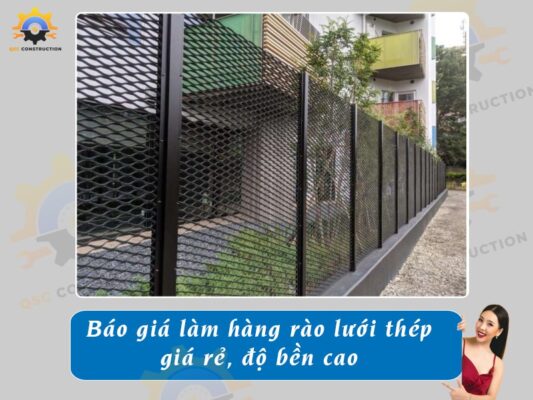Báo giá làm hàng rào lưới thép giá rẻ, độ bền cao