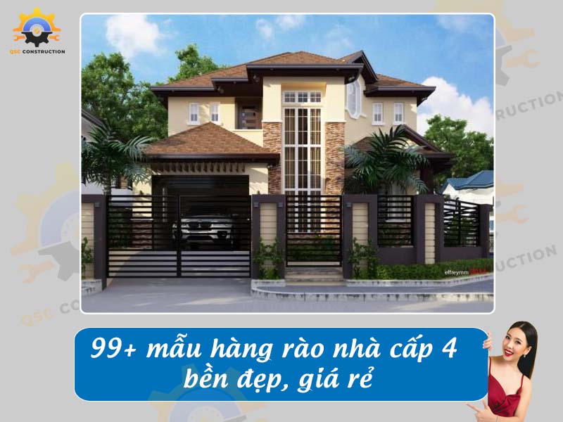Báo giá 99+ mẫu hàng rào nhà cấp 4 bền đẹp, giá rẻ