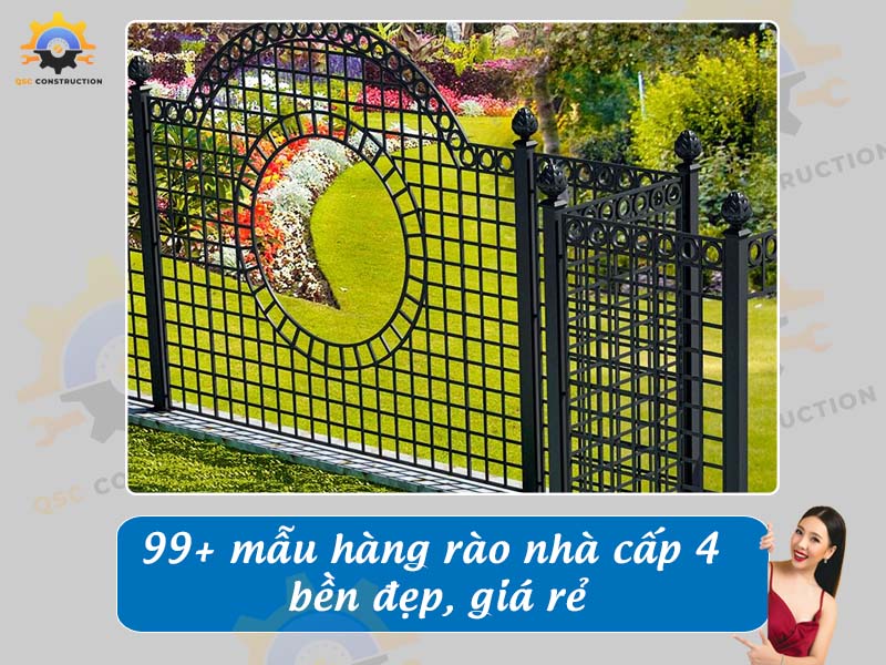 Báo giá 99+ mẫu hàng rào nhà cấp 4 bền đẹp, giá rẻ