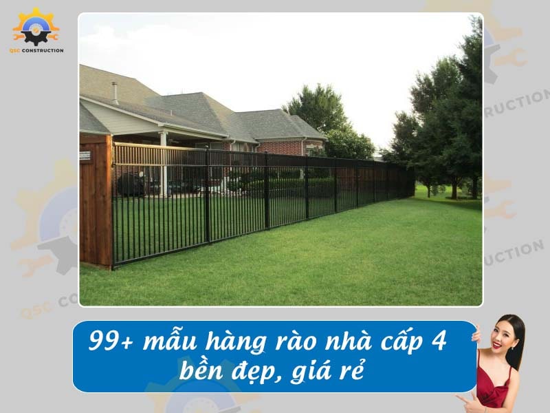Báo giá 99+ mẫu hàng rào nhà cấp 4 bền đẹp, giá rẻ
