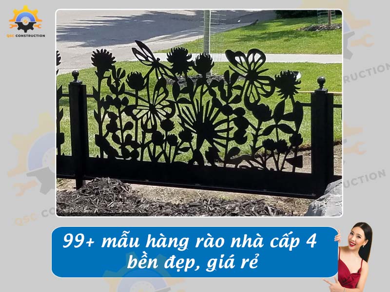 Báo giá 99+ mẫu hàng rào nhà cấp 4 bền đẹp, giá rẻ