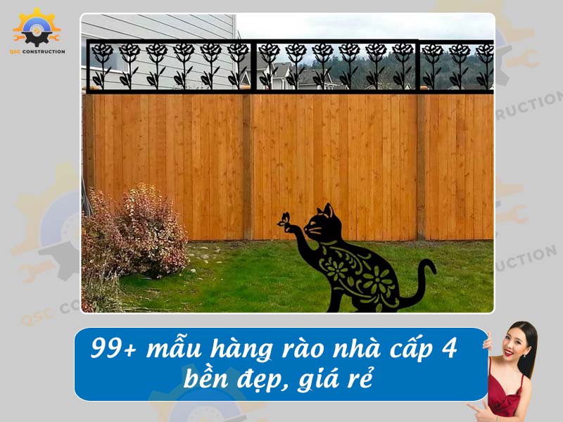 Báo giá 99+ mẫu hàng rào nhà cấp 4 bền đẹp, giá rẻ