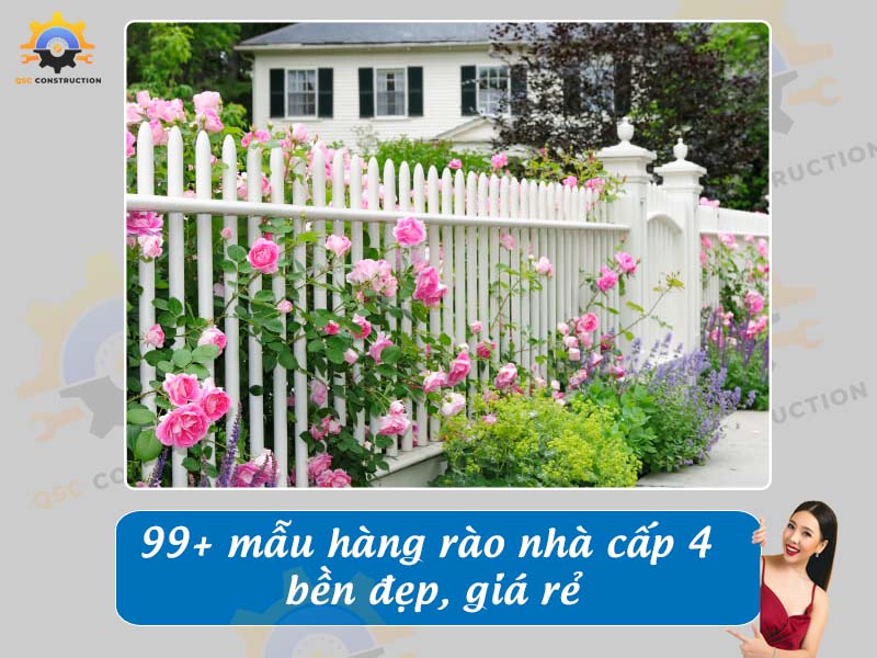 Báo giá 99+ mẫu hàng rào nhà cấp 4 bền đẹp, giá rẻ