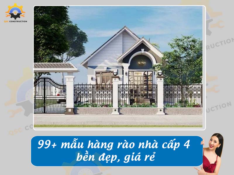 Báo giá 99+ mẫu hàng rào nhà cấp 4 bền đẹp, giá rẻ