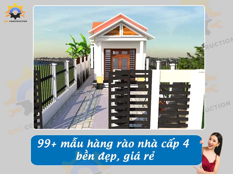 Báo giá 99+ mẫu hàng rào nhà cấp 4 bền đẹp, giá rẻ