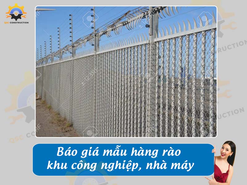 Báo giá làm hàng rào khu công nghiệp, nhà máy giá tốt