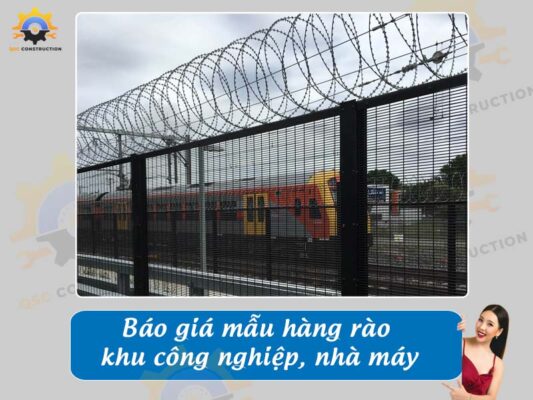 Báo giá làm hàng rào khu công nghiệp, nhà máy giá tốt