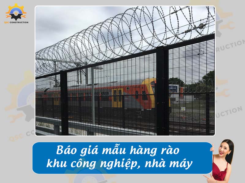 Báo giá làm hàng rào khu công nghiệp, nhà máy giá tốt