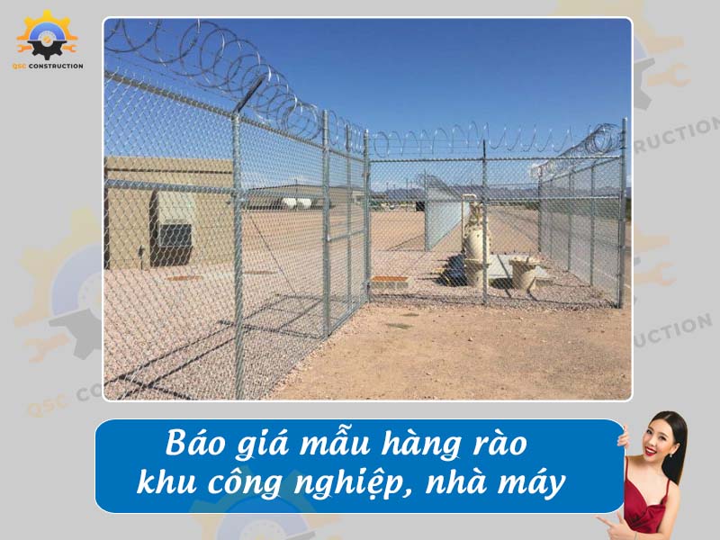 Báo giá làm hàng rào khu công nghiệp, nhà máy giá tốt