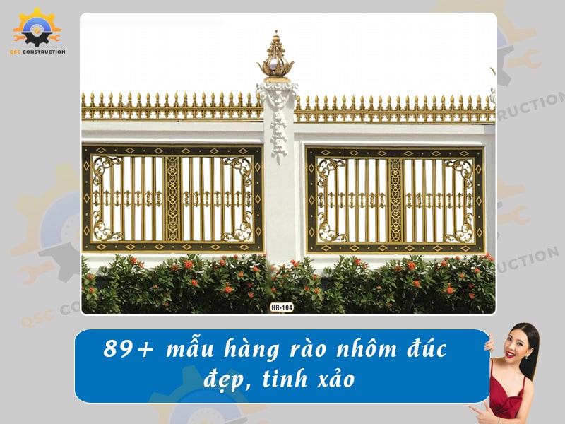 Báo giá 89+ mẫu hàng rào nhôm đúc đẹp, tinh xảo