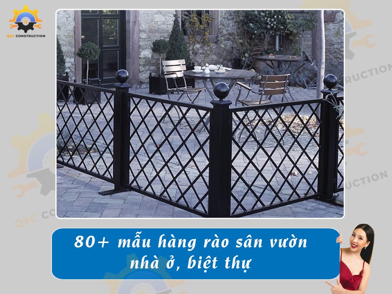 Báo giá 80+ mẫu hàng rào sân vườn cho nhà cấp 4, nhà phố, biệt thự