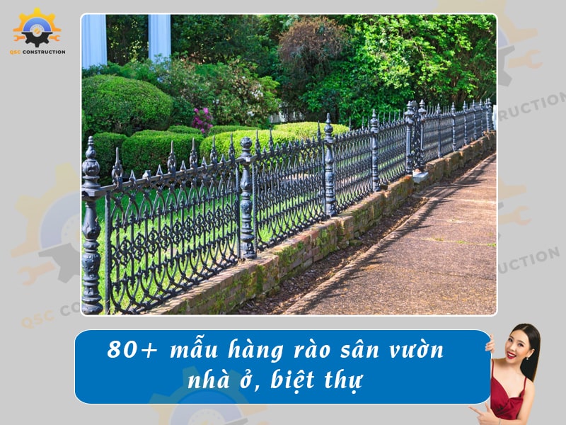 Báo giá 80+ mẫu hàng rào sân vườn cho nhà cấp 4, nhà phố, biệt thự
