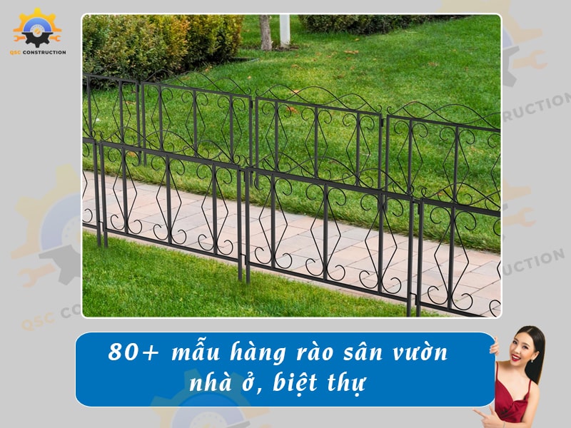 Báo giá 80+ mẫu hàng rào sân vườn cho nhà cấp 4, nhà phố, biệt thự