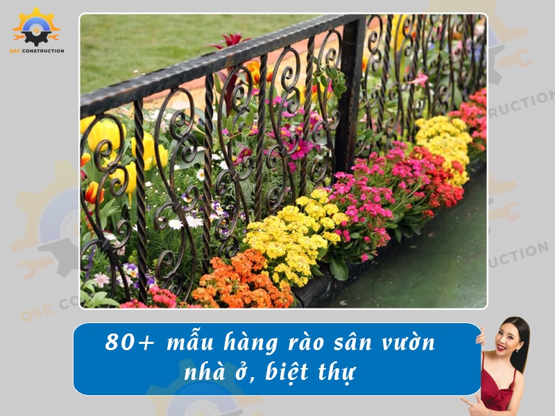Báo giá 80+ mẫu hàng rào sân vườn cho nhà cấp 4, nhà phố, biệt thự