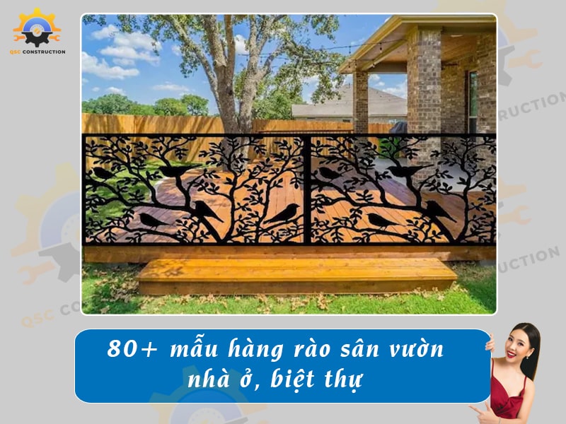 Báo giá 80+ mẫu hàng rào sân vườn cho nhà cấp 4, nhà phố, biệt thự