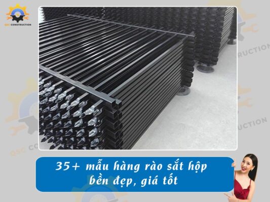 Báo giá làm 35+ mẫu hàng rào sắt hộp bền đẹp, giá tốt