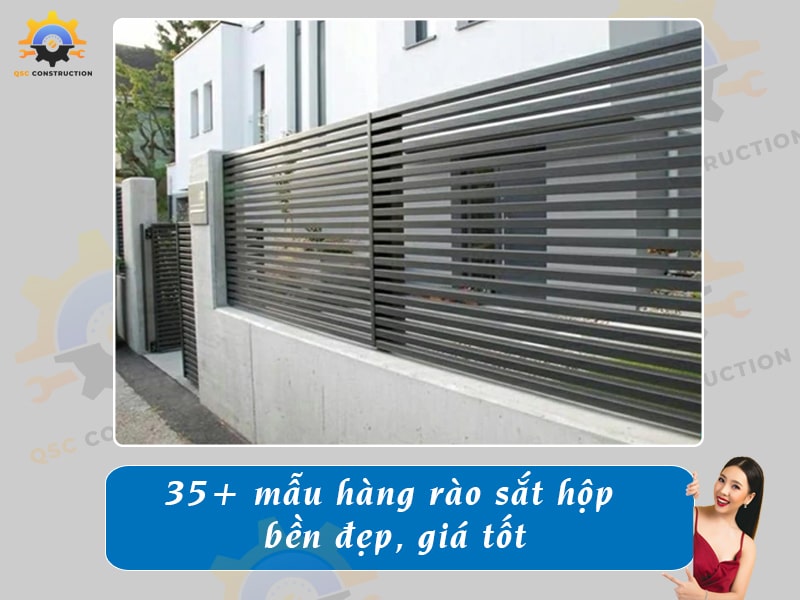 Báo giá làm 35+ mẫu hàng rào sắt hộp bền đẹp, giá tốt