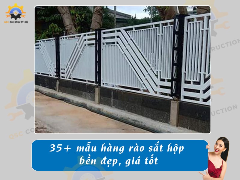 Báo giá làm 35+ mẫu hàng rào sắt hộp bền đẹp, giá tốt