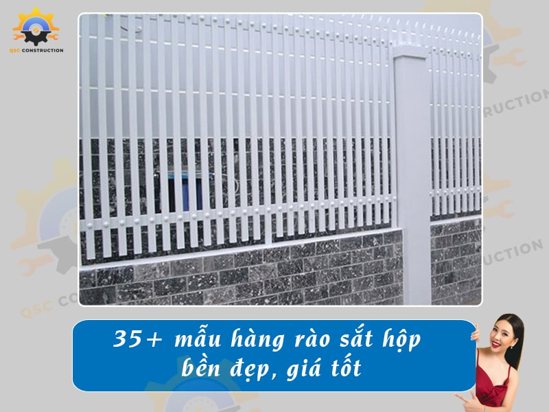 Báo giá làm 35+ mẫu hàng rào sắt hộp bền đẹp, giá tốt
