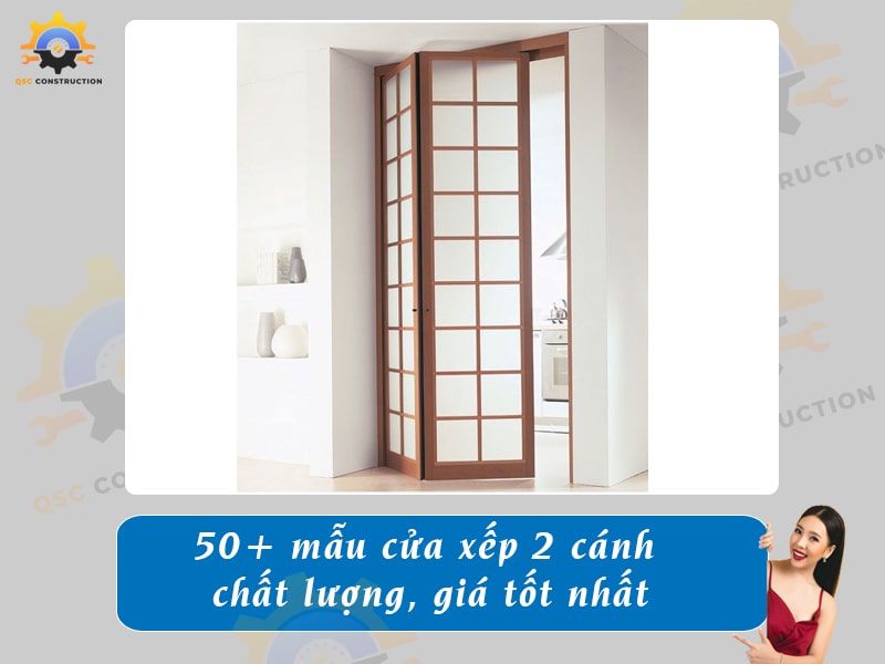 Báo giá 50+ mẫu cửa xếp 2 cánh chất lượng, giá tốt nhất