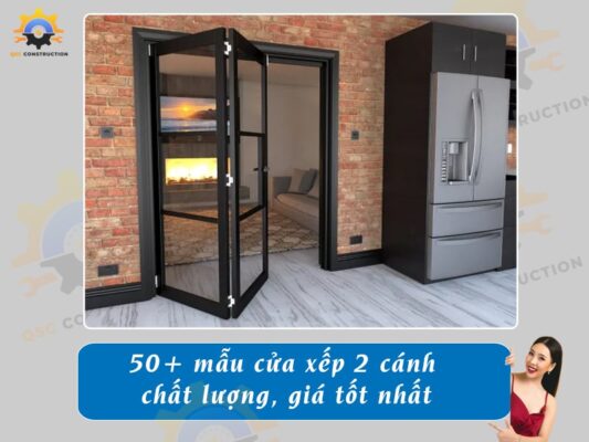 Báo giá 50+ mẫu cửa xếp 2 cánh chất lượng, giá tốt nhất