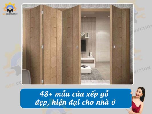Báo giá 48+ mẫu cửa xếp gỗ đẹp, hiện đại cho nhà ở