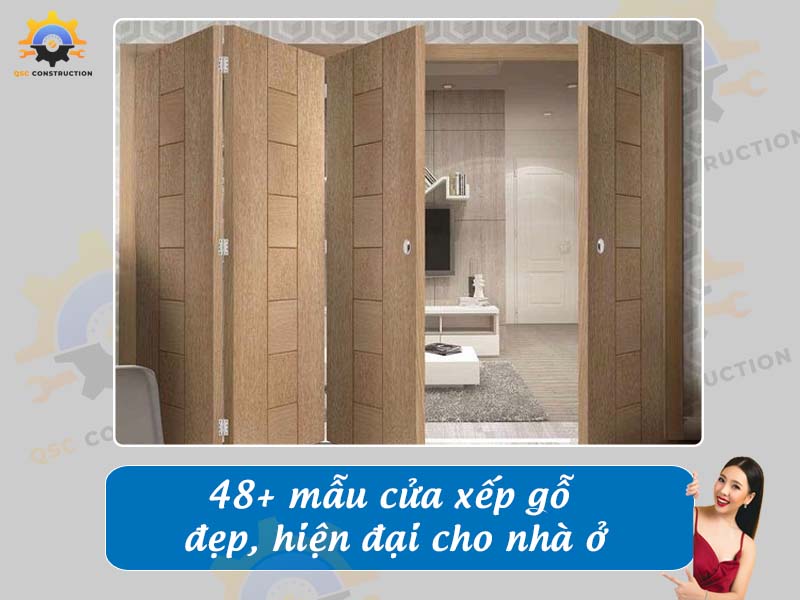 Báo giá 48+ mẫu cửa xếp gỗ đẹp, hiện đại cho nhà ở