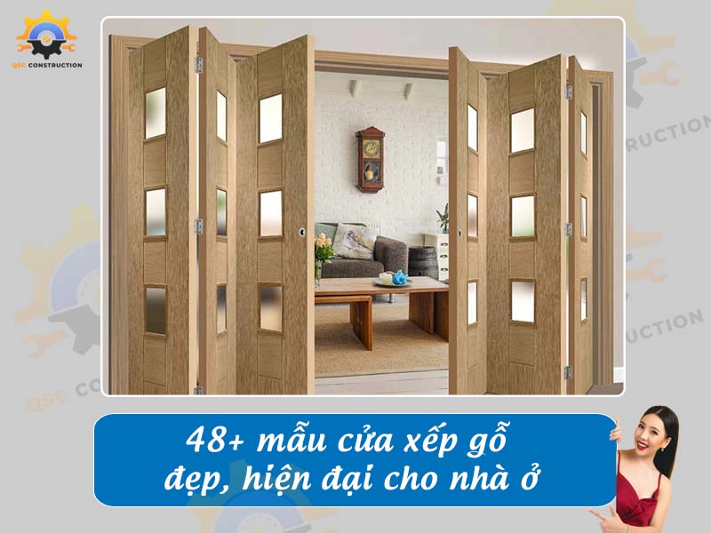 Báo giá 48+ mẫu cửa xếp gỗ đẹp, hiện đại cho nhà ở