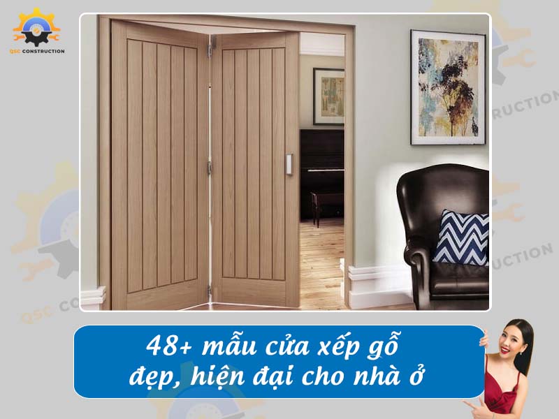 Báo giá 48+ mẫu cửa xếp gỗ đẹp, hiện đại cho nhà ở