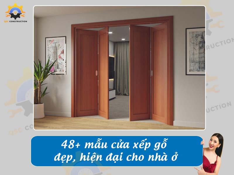 Báo giá 48+ mẫu cửa xếp gỗ đẹp, hiện đại cho nhà ở