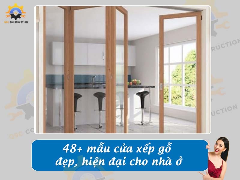 Báo giá 48+ mẫu cửa xếp gỗ đẹp, hiện đại cho nhà ở