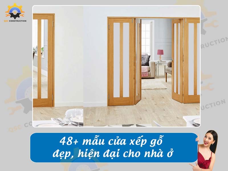 Báo giá 48+ mẫu cửa xếp gỗ đẹp, hiện đại cho nhà ở
