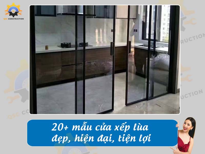 Tổng hợp 20+ mẫu cửa xếp lùa đẹp, hiện đại, tiện lợi