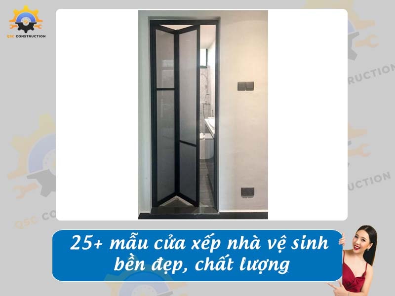 Báo giá 25+ mẫu cửa xếp nhà vệ sinh bền đẹp, chất lượng