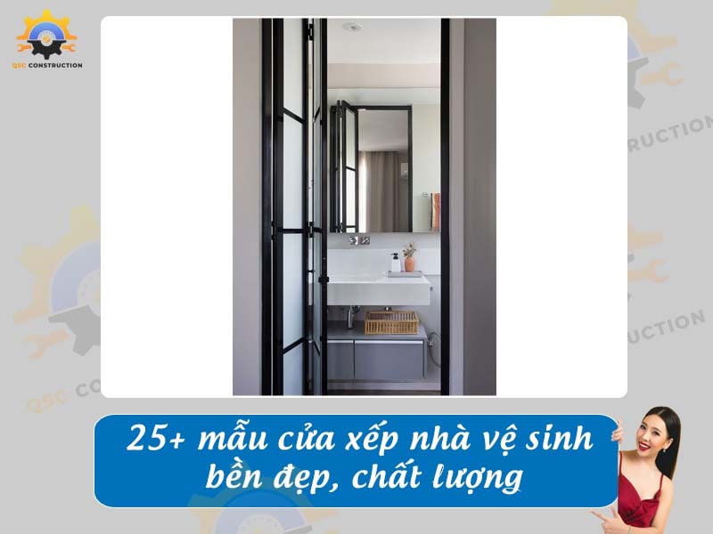 Báo giá 25+ mẫu cửa xếp nhà vệ sinh bền đẹp, chất lượng
