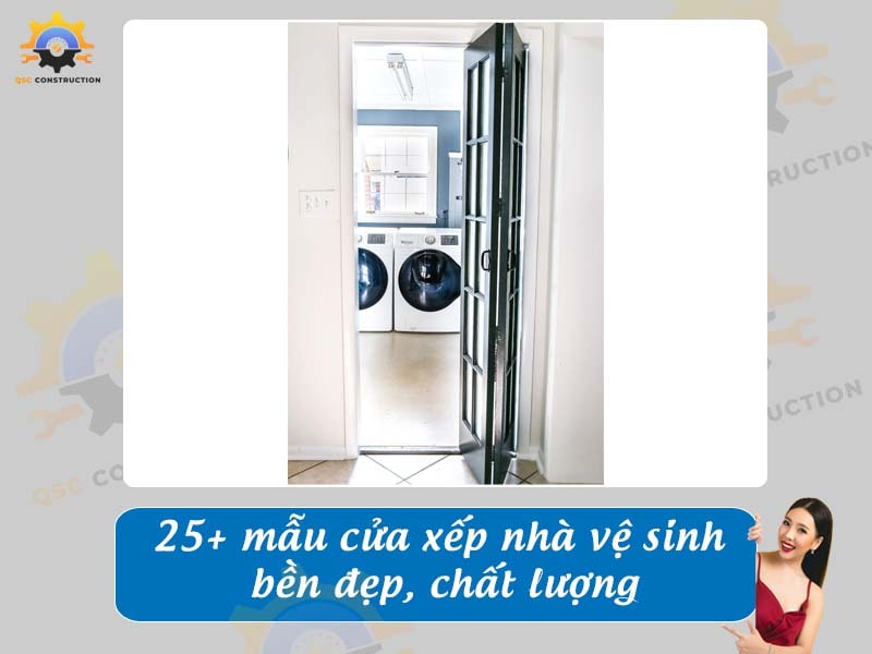 Báo giá 25+ mẫu cửa xếp nhà vệ sinh bền đẹp, chất lượng