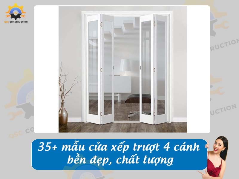Báo giá 35+ mẫu cửa xếp trượt 4 cánh chất lượng tại Hà Nội