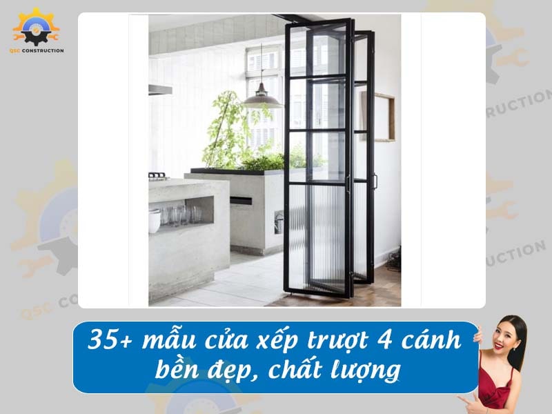 Báo giá 35+ mẫu cửa xếp trượt 4 cánh chất lượng tại Hà Nội