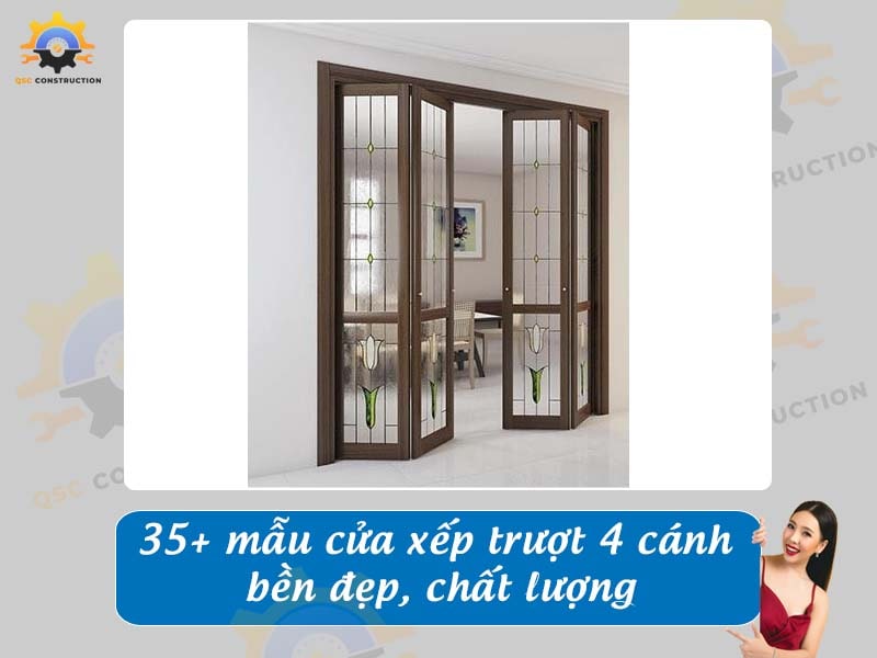 Báo giá 35+ mẫu cửa xếp trượt 4 cánh chất lượng tại Hà Nội