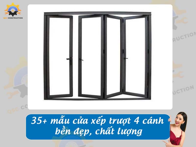 Báo giá 35+ mẫu cửa xếp trượt 4 cánh chất lượng tại Hà Nội
