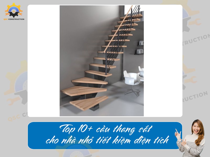 Top 10+ cầu thang sắt cho nhà nhỏ tiết kiệm diện tích