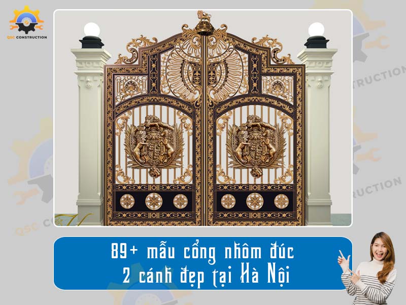 Báo giá 89+ mẫu cổng nhôm đúc 2 cánh đẹp tại Hà Nội