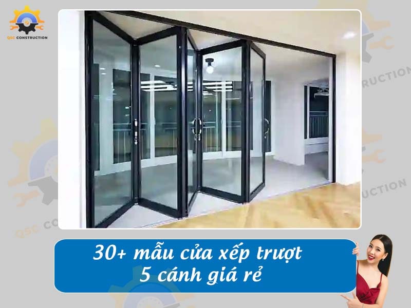 Báo giá 30+ mẫu cửa xếp trượt 5 cánh giá rẻ tại Hà Nội
