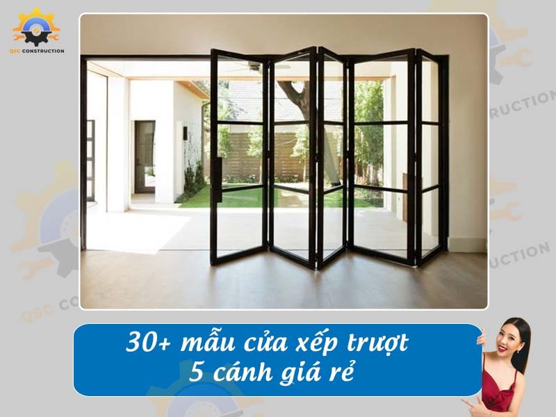 Báo giá 30+ mẫu cửa xếp trượt 5 cánh giá rẻ tại Hà Nội