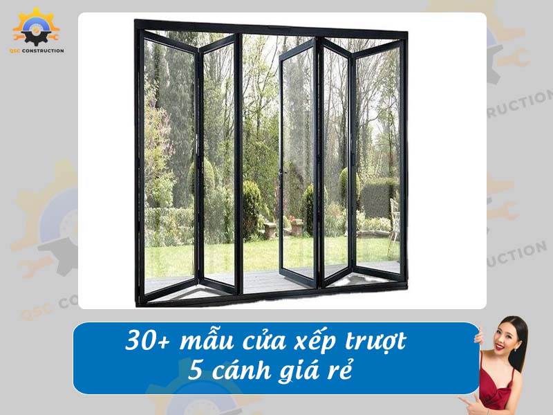 Báo giá 30+ mẫu cửa xếp trượt 5 cánh giá rẻ tại Hà Nội