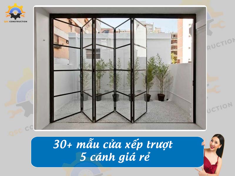 Báo giá 30+ mẫu cửa xếp trượt 5 cánh giá rẻ tại Hà Nội