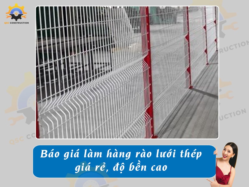 Báo giá làm hàng rào lưới thép giá rẻ, độ bền cao