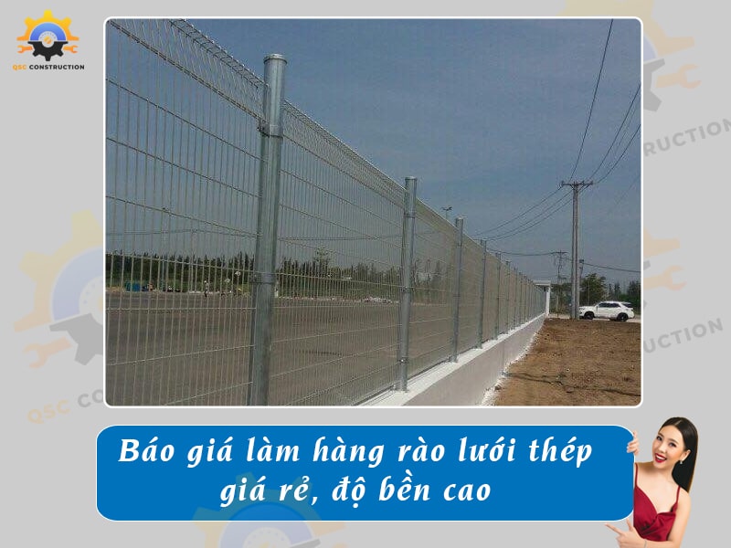 Báo giá làm hàng rào lưới thép giá rẻ, độ bền cao