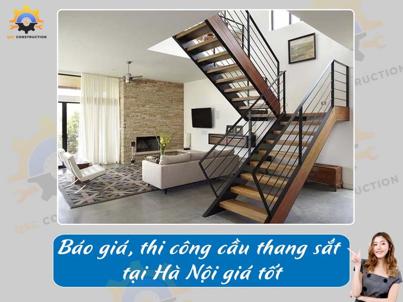 Báo giá, thi công cầu thang sắt tại Hà Nội giá tốt [200+ mẫu mới]
